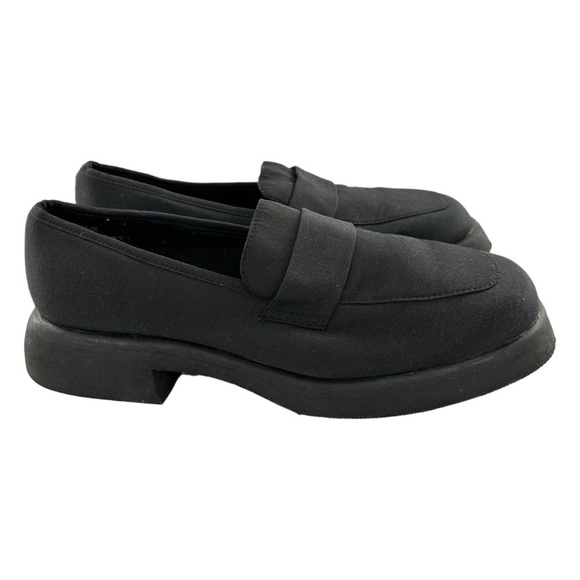 Lower east side flats size 6.5 black square toe vintage 90s Y2k oxfords loafers - Picture 1 of 13